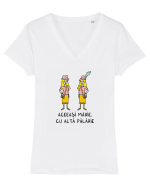 Aceeași Mărie, cu altă pălărie Tricou mânecă scurtă guler V Damă Evoker