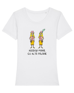 Aceeași Mărie, cu altă pălărie Tricou mânecă scurtă guler larg fitted Damă Expresser