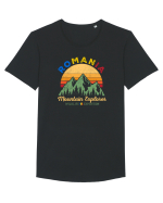 Romania Mountain Explorer Tricou mânecă scurtă guler larg Bărbat Skater