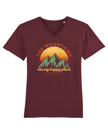 The mountains are my happy place Burgundy