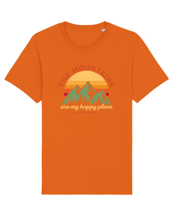 The mountains are my happy place Bright Orange
