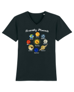 Friendly planets Tricou mânecă scurtă guler V Bărbat Presenter