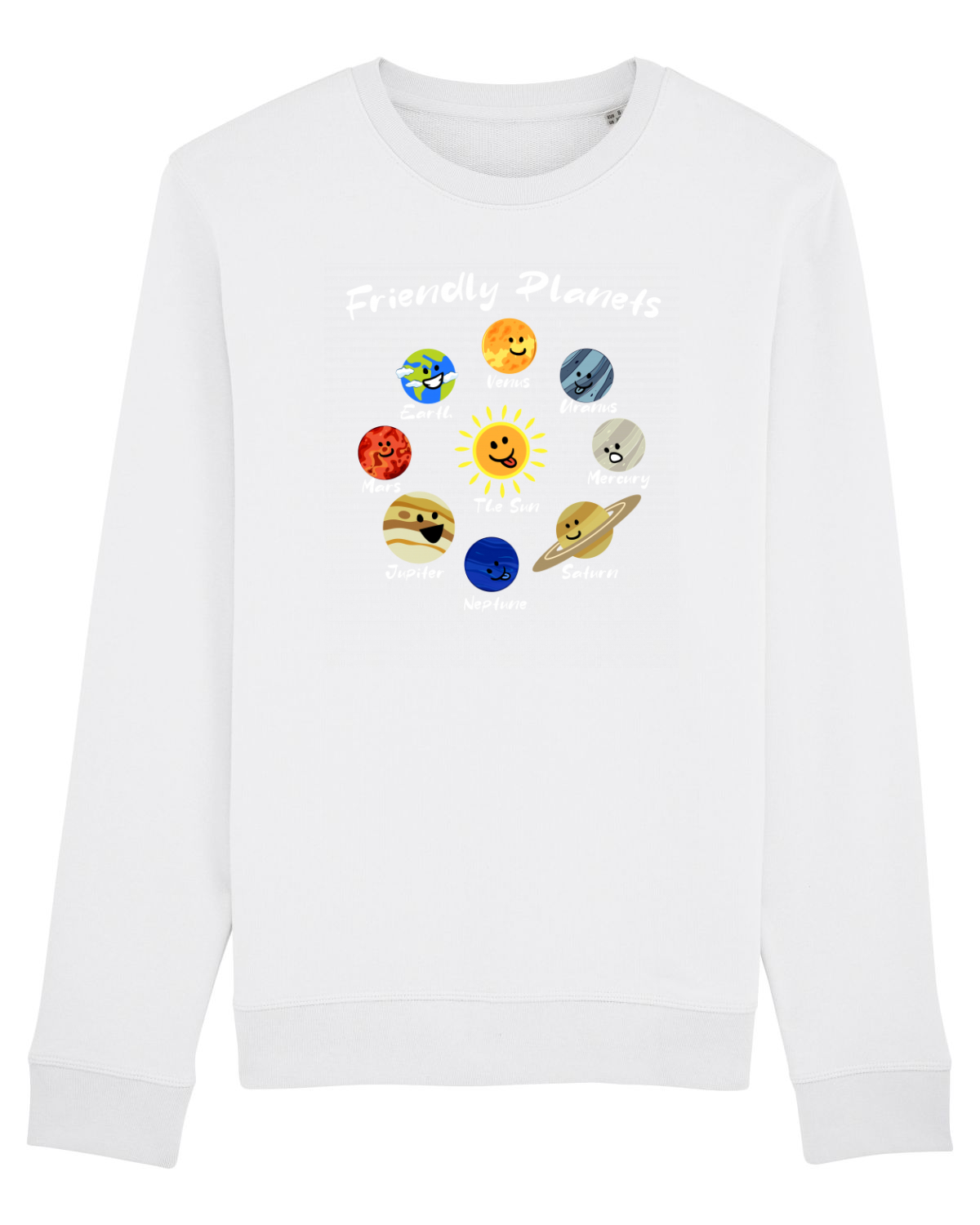Bluză mânecă lungă Unisex Rise White