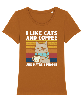 I Like Cats And Coffee And Maybe 3 People Roasted Orange