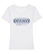 Reykjavik Tricou mânecă scurtă guler larg fitted Damă Expresser