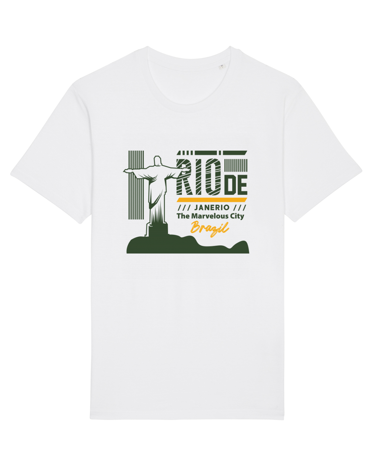 Tricou mânecă scurtă Unisex Rocker White