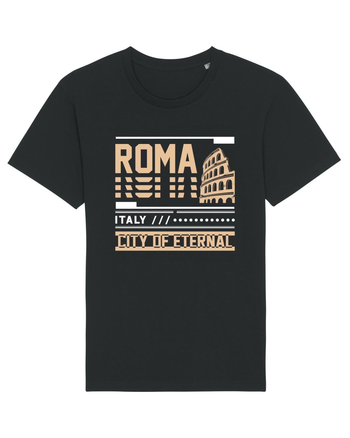 Tricou mânecă scurtă Unisex Rocker Black