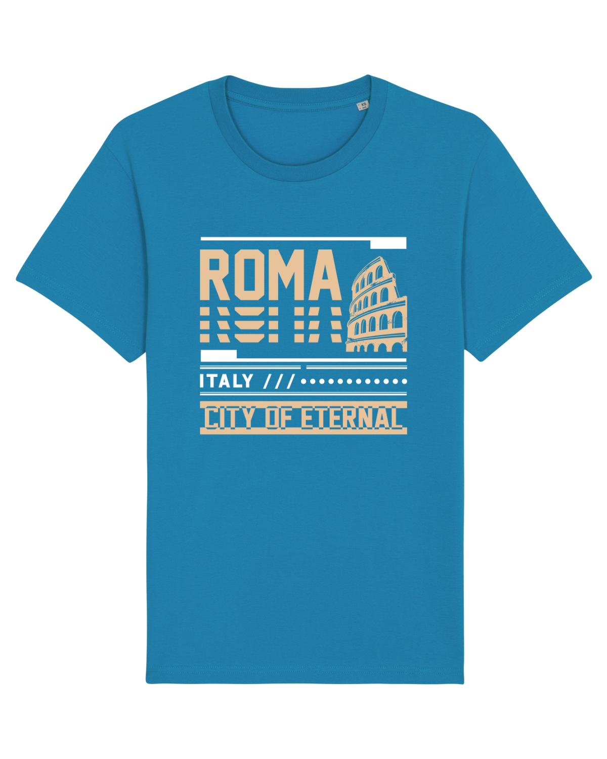 Tricou mânecă scurtă Unisex Rocker Azur