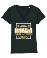 San Diego Tricou mânecă scurtă guler V Damă Evoker