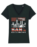 San Francisco Tricou mânecă scurtă guler V Damă Evoker
