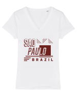 Sao Paulo Tricou mânecă scurtă guler V Damă Evoker