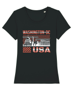 Washington DC Tricou mânecă scurtă guler larg fitted Damă Expresser