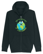 Keep the EARTH clean, it`s not urANUS - Pastreaza Pamantul curat Hanorac cu fermoar Unisex Connector