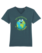 Keep the EARTH clean, it`s not urANUS - Pastreaza Pamantul curat Tricou mânecă scurtă guler V Bărbat Presenter