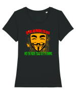 The Rich & Powerful p**s on us & the Media tells us it`s raining Tricou mânecă scurtă guler larg fitted Damă Expresser