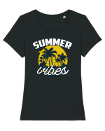 Summer vibes Tricou mânecă scurtă guler larg fitted Damă Expresser