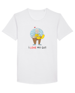 I love my cat Tricou mânecă scurtă guler larg Bărbat Skater