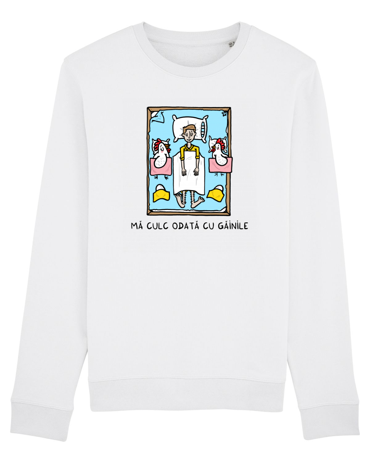 Bluză mânecă lungă Unisex Rise White