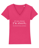 My patience Tricou mânecă scurtă guler V Damă Evoker