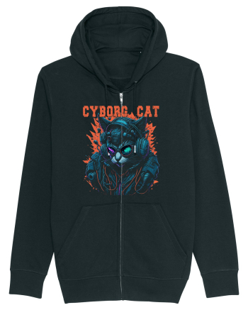 Cyborg Cat With Sunglasses Black
