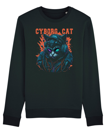 Cyborg Cat With Sunglasses Black