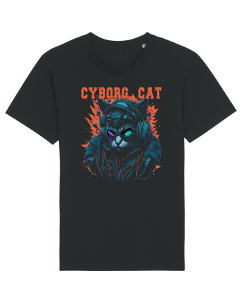 Cyborg Cat With Sunglasses Black