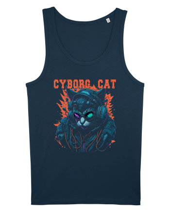 Cyborg Cat With Sunglasses Navy
