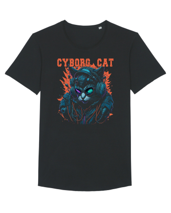 Cyborg Cat With Sunglasses Black