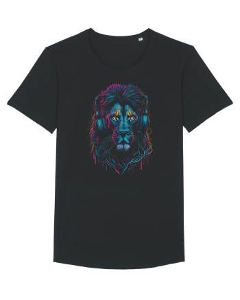 Lion As DJ With Headphones Black