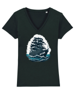 Set Sail Tricou mânecă scurtă guler V Damă Evoker