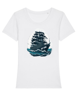 Set Sail Tricou mânecă scurtă guler larg fitted Damă Expresser