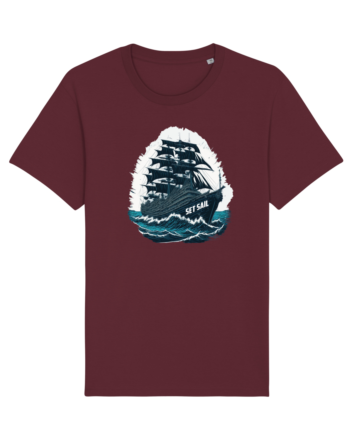 Tricou mânecă scurtă Unisex Rocker Burgundy
