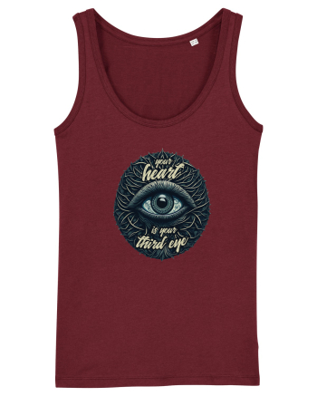 Third eye heart Burgundy