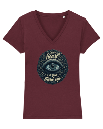 Third eye heart Burgundy
