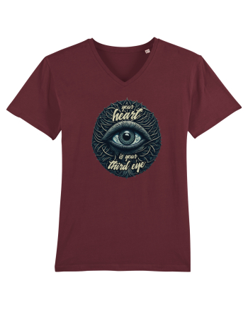 Third eye heart Burgundy