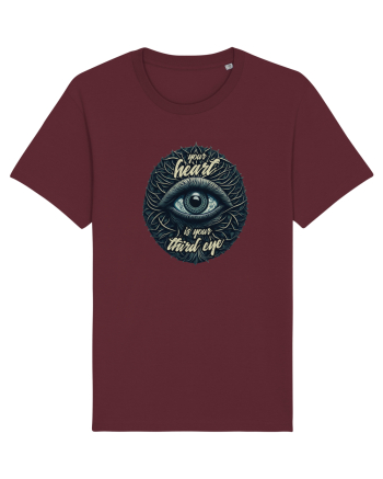 Third eye heart Burgundy