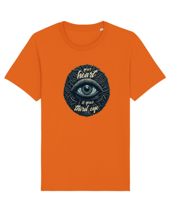 Third eye heart Bright Orange