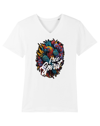 Free spirit - papagal floral White