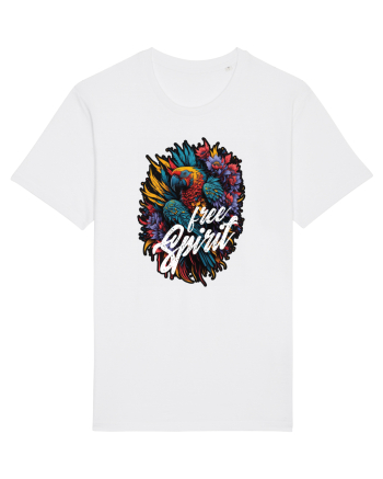 Free spirit - papagal floral White