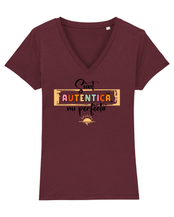Sunt autentică, nu perfectă - negru Burgundy