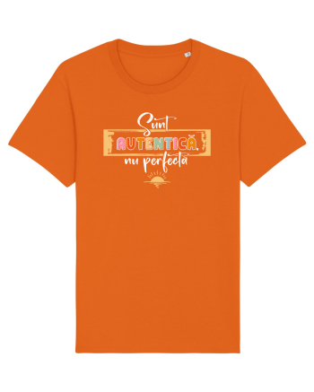 Sunt autentică, nu perfectă - alb Bright Orange
