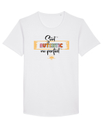 Sunt autentic, nu perfect - negru Tricou mânecă scurtă guler larg Bărbat Skater