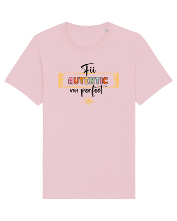 Fii autentic, nu perfect - negru Cotton Pink