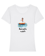 Dusa putin cu pluta Tricou mânecă scurtă guler larg fitted Damă Expresser