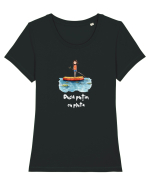 Dusa putin cu pluta Tricou mânecă scurtă guler larg fitted Damă Expresser