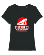 Serviciu, victorie personala Tricou mânecă scurtă guler larg fitted Damă Expresser