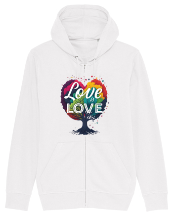 Love is Love LGBTQ pride rainbow tree White