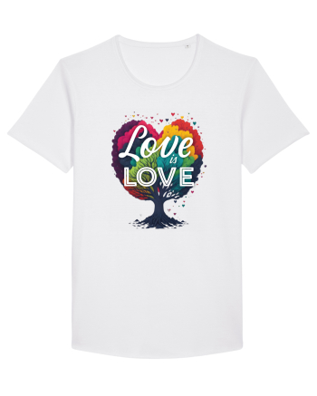 Love is Love LGBTQ pride rainbow tree White