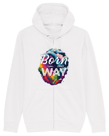 Born this way LGBTQ pride rainbow White