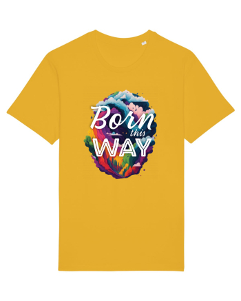Born this way LGBTQ pride rainbow Spectra Yellow